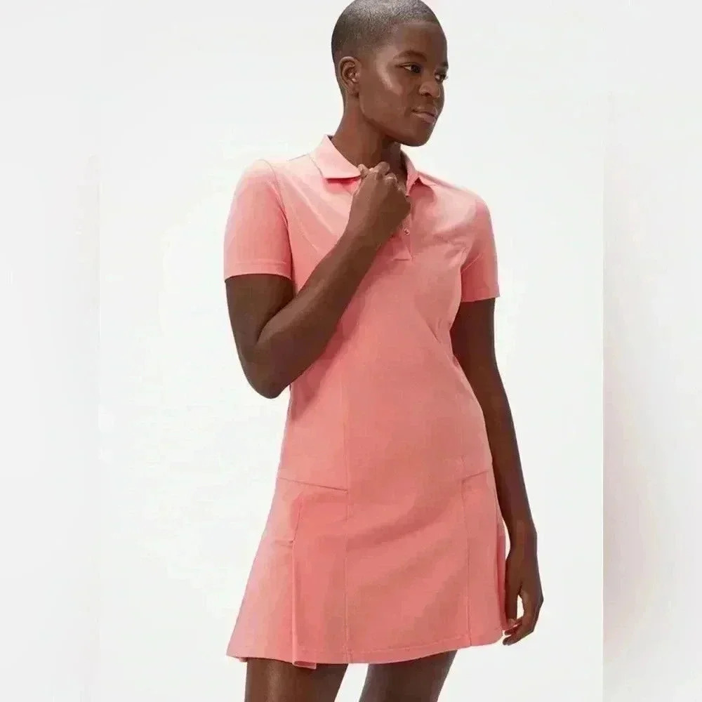 Outdoor Voices Sport Pink Dress Size Small Unlined Short Sleeve